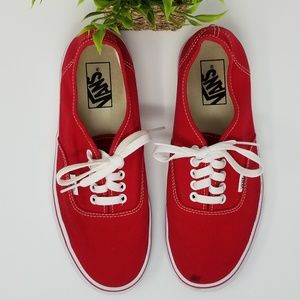 Vans Red Canvas Men's Skating Shoes Size 8
